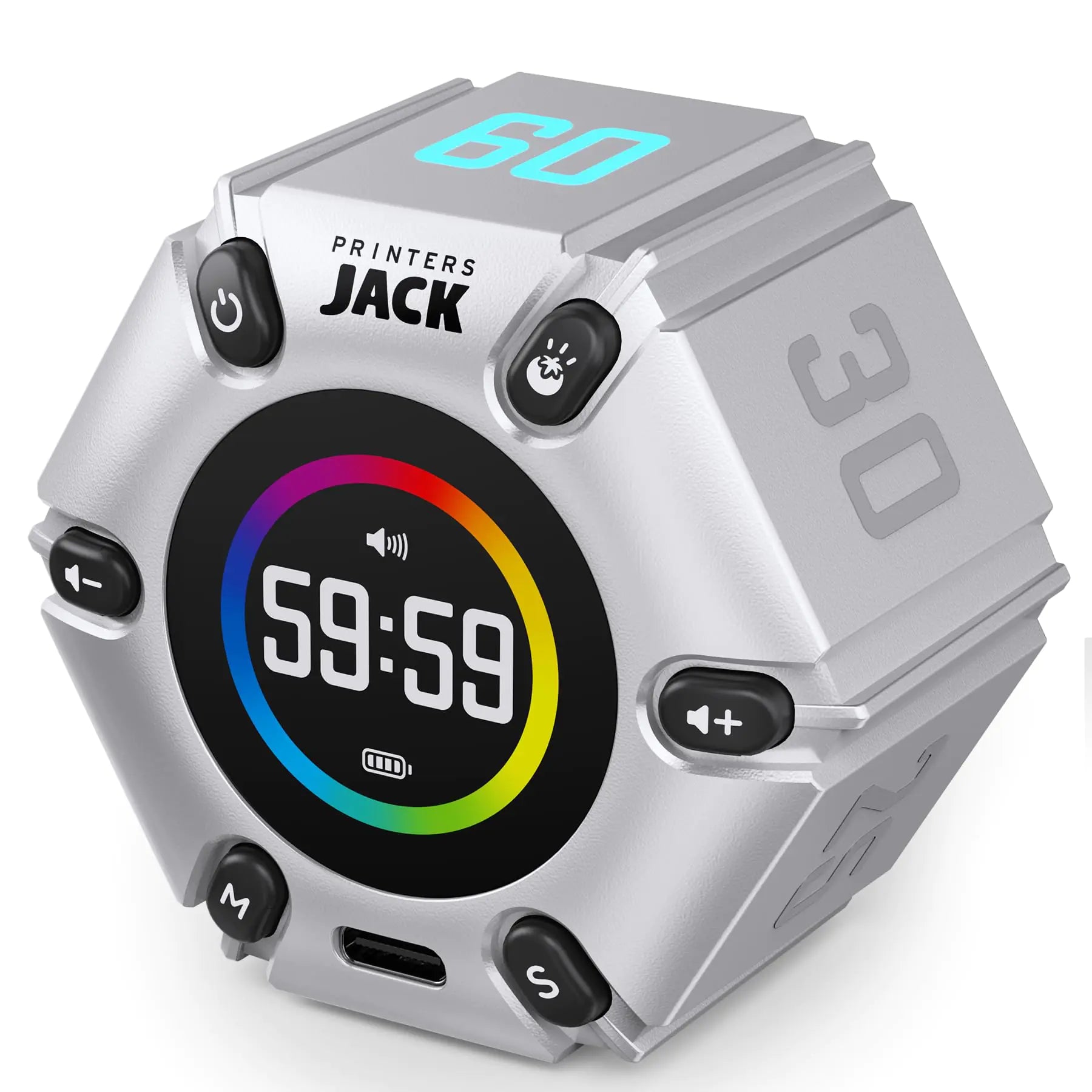 Pomodoro Productivity Cube Focus Timer - Neutral Office