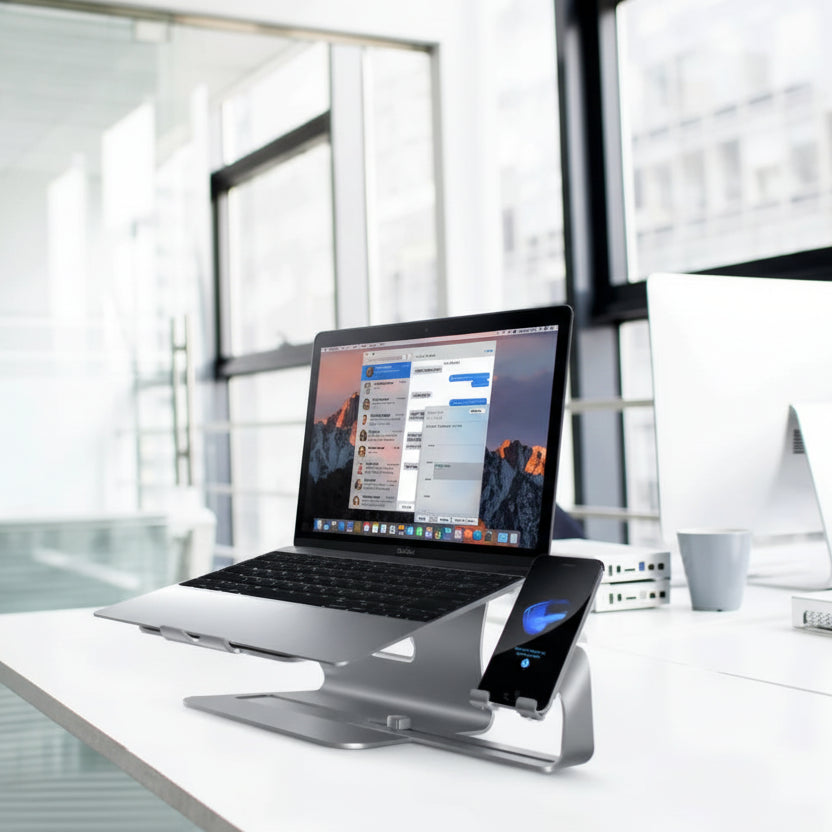 Portable Mini Laptop Stand With USB - Neutral Office