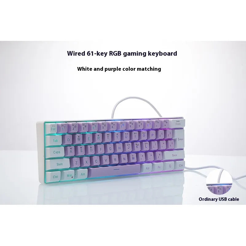 Minimal RGB Light Keyboard - Neutral Office