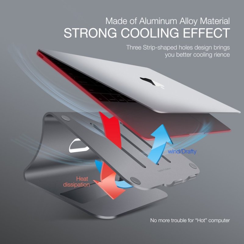 Portable Mini Laptop Stand With USB - Neutral Office