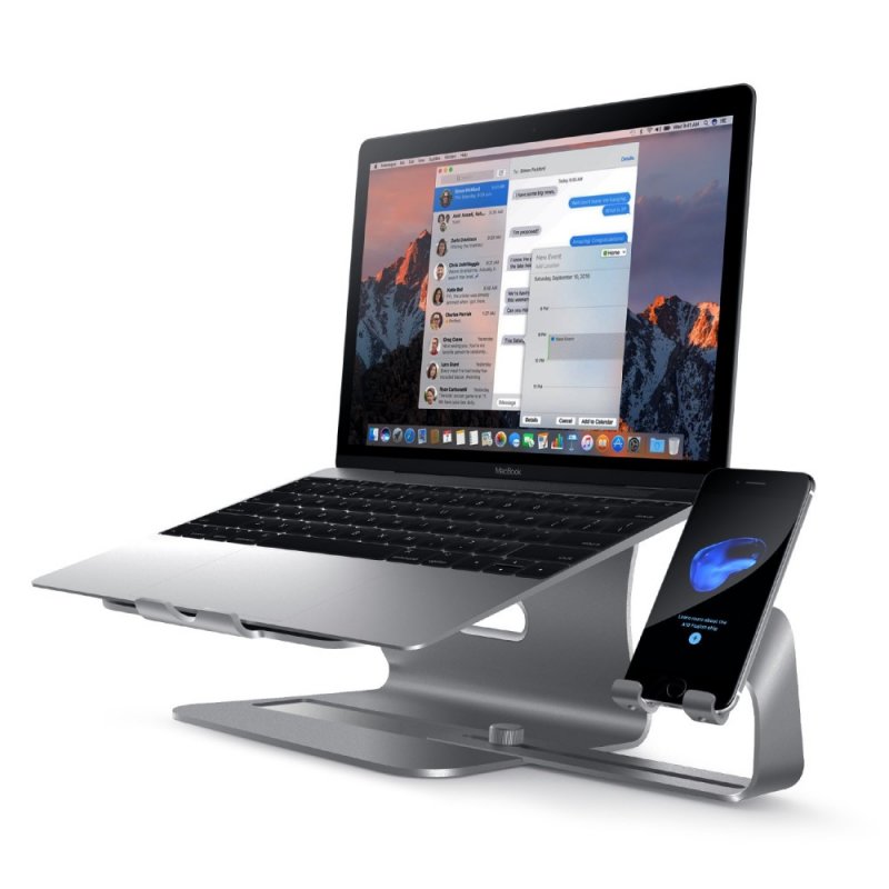 Portable Mini Laptop Stand With USB - Neutral Office